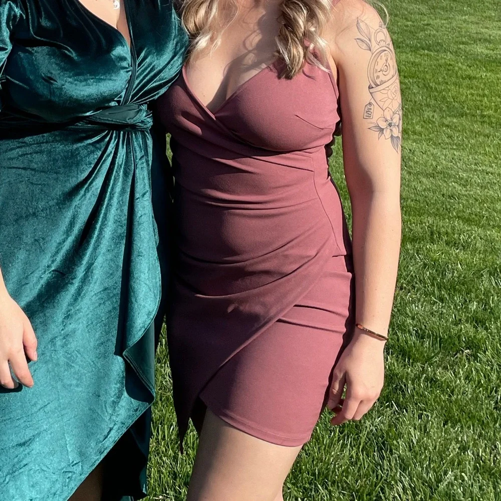 Dusty Rose Bodycon Dress - Picture 3 of 3